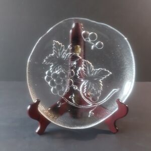 VINTAGE Plate with Grape Design